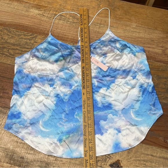 NWT VICTORIA’S SECRET Rainbow Sky Satin 2-pc Short Pajama Set top XL shorts L - Picture 3 of 14